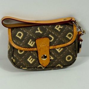 Dooney and Bourke Monogrammed Vintage/Y2k Wristlet Includes Duck Charm
